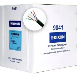 DIXON 9041 Cable U/UTP Cat6 23AWG para exteriores Negro – 305mts