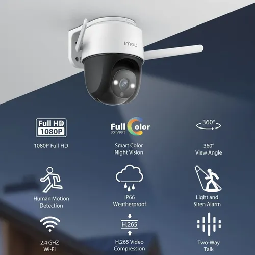 IMOU CRUISER SE+IPC-K7CN-3H1WE Cámara de Seguridad WIFI 2K 3MP PT 360 exterior - Imagen 2