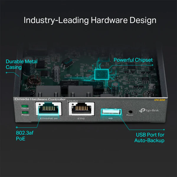 OC200 Controlador Hardware Cloud Omada 100 puntos - TP-LINK - Imagen 5